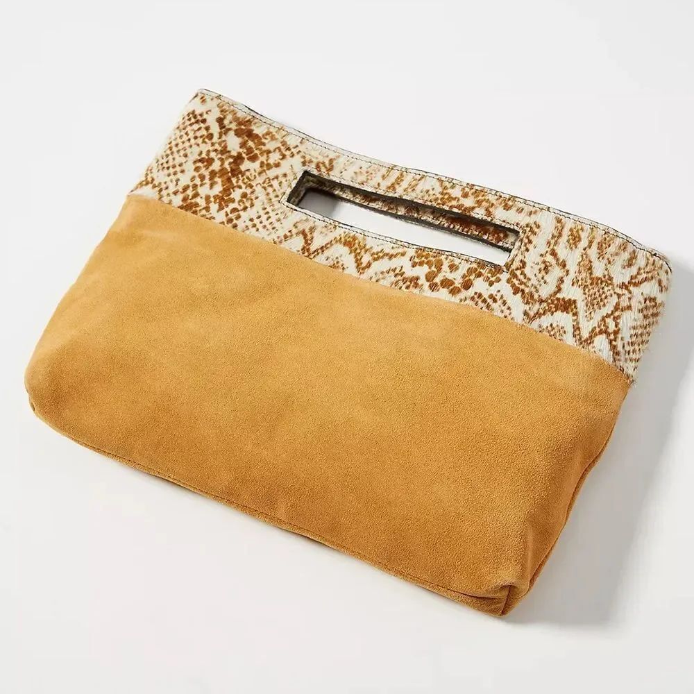NWT Anthropologie Malou Hobo Crossbody Bag Brown Carmel